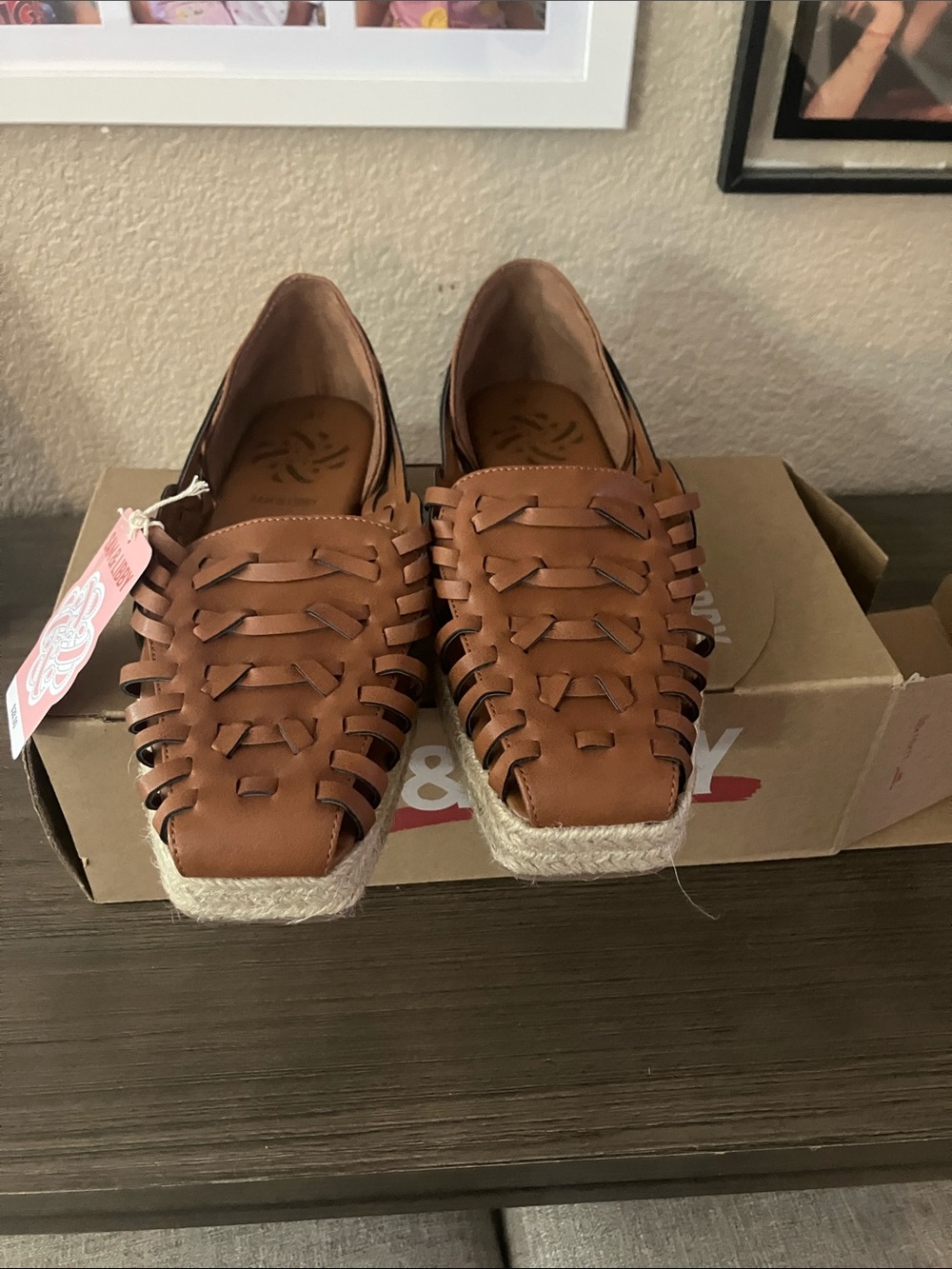 Sam & Libby Brown Woven Espadrille Flats